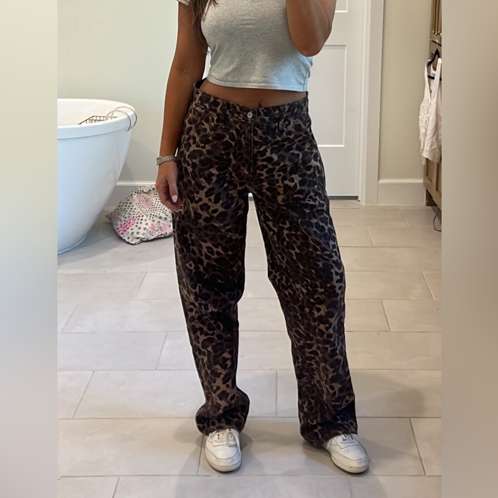 Abercrombie leopard jeans
